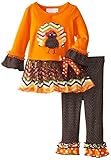 Bonnie Baby Girls' Chevron Turkey Legging Set