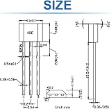 DAOKAI 49E OH49E S49E SS49E Hall Effect Sensor 3V-6.5V TO-92 Pack of 30 view 5