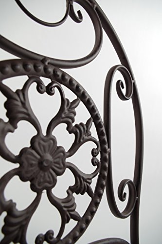 Kobolo Metallstuhl Gartenstuhl Vintage Stuhl aus Metall - klappbar - braun - 91cm – Bild 4