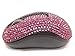 2.4G Wireless Mobile Optical Mouse, Hepix Purple Crystal Bling Rhinestone Covered, USB Nano Receiver for Notebook, PC, Laptop, Computer, Macbook