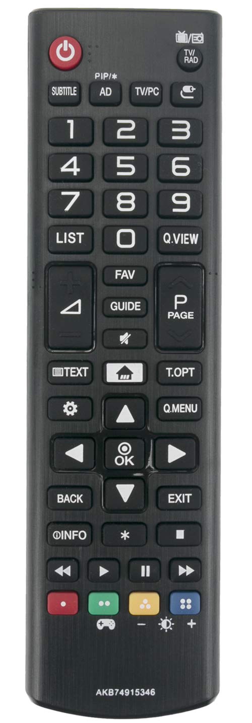 ALLIMITY AKB74915346 Remote Control Replacement for LG TV 20MT48 20MT48DF 22MT41 22MT41DF-PZ 24MT41 24MT41DF 24MT48 24MT48DF-PZ 24MT48DG-BZ 24MT48S 27MT58 27MT58DF 28MT41 28MT41DF-PZ 29MT48 29MT48DF