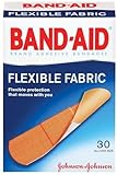 Band-Aid Brand Flexible Fabric Adhesive Bandages for Wound Care and First Aid, All One Size, 30 ct