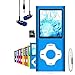 MP3 Player / MP4 Player, Hotechs MP3 Music Player with 16GB Memory SD Card Slim Classic Digital LCD 1.82'' Screen MINI USB Port with FM Radio, Voice Record (16G-Blue-03)
