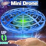 Flying Toys Drones for Kids Mini Drone, Flying Ball RC UFO Flying Saucer Toys Hand & Remote Controlled Quadcopter for Kid Light Up Flying Ball Toys Hover Christmas Holiday Gift for Indoor Outdoor