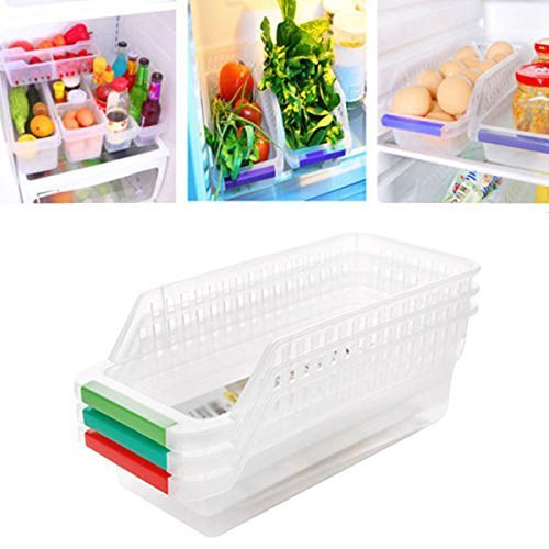 Buy Glive's Fridge Basket Tray Multi Purpose Storage Rack Organizer for Refrigerators Office and