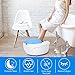 Giantex Foot Bath Massager Spa, Warm Heat Bubbles 4-Head Electric Handheld Pedicure Scrubber Removable Cover Vibration Massage, Double-Layer Barrel Non-Cracking Foot Baths w/Callus Remover (Blue)