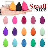 Dolovemk 2PCS Beauty Makeup Blending Sponges, Undereye/Eyelid Foundtion Applicator Wedges, Small Soft Flawless Semi-Egg Shaped Sponge, Size: 42mmx30mm (Non-Latex) (Random Colors)