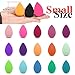 Dolovemk 2PCS Beauty Makeup Blending Sponges, Undereye/Eyelid Foundtion Applicator Wedges, Small Soft Flawless Semi-Egg Shaped Sponge, Size: 42mmx30mm (Non-Latex) (Random Colors)