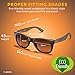 cloudfield Wood Frame Sunglasses for Men and Women with 9-Layer Polarized Lenses and Double Layer of UV Blocking Coating