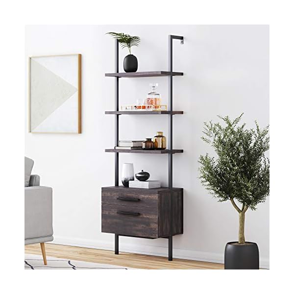 Nathan James Theo 5Shelf Wood Ladder Bookcase