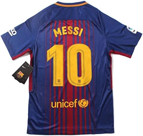 New 2017-2018 Messi #10 Men's Barcelona Home Jersey (Medium)