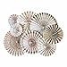 My Mind's Eye Vintage Style Party Fans, 8 Count, Gold