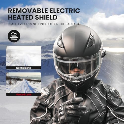Heated Visor Womens Snowmobile Helmet With Electric Shield Trekker