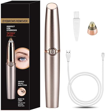 Amazon Com Depiladora De Cejas Recargable Por Usb Depiladora Electrica Sin Dolor Afeitadora De Cejas Para Hombres Y Mujeres Depilacion De Labios Facial Con Cabeza Extra Health Personal Care