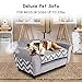 Giantex Pet Dog Sofa, Orthopedic Ultra Plush Comfortable Snuggle Pet Couch with Removable Cushion for Dogs and Cats, Pet Dog Bed