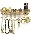 Sorbus® Jewelry Organizer Holder, Mail & Key Rack, 13 Hook Wall Mounted Storage Shelf - Perfect for Jewelry, Accessories, Beauty Products, Mail, Keys, and Much More! (Gold)