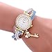 COOKI Womens Bracelet Watches Clearance Ladies Watches Female Watches on Sale Cheap Leather Watches-Q7 (White)
