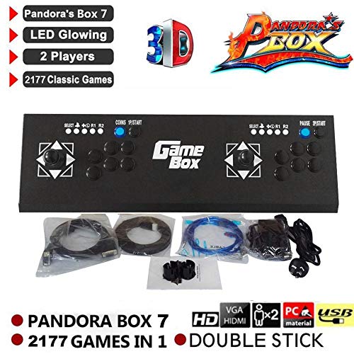 2177 Pandora's Box 7 3D Arcade Machine Game Console Newest System Full HD 1920x1080 Video Game Double Stick 2 Player