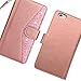 iPhone 6 Plus Case, iPhone 6S Plus Wallet Case,Dailylux Premium PU Leather+TPU inner shell Flip Case With 9 Card Slot Cover for iphone 6/6s Plus 5.5 inch-Bling Rose Gold