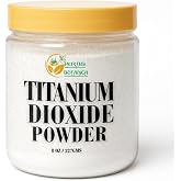 Herbs Botanica Titanium Dioxide Powder, White Pigment, 8 oz | Fine uncoated powder for soap making, cosmetics, DIY crafts, and skincare formulas.