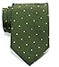 Retreez Retro Square Dots Woven Men's Tie - Army Green