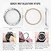 123 Bezel Ring for Galaxy Watch 46mm / Galaxy Gear S3 Frontier & Classic, Aluminium Bezel Loop Adhesive Cover Anti Scratch Protection for Galaxy Watch Accessory（Silver）
