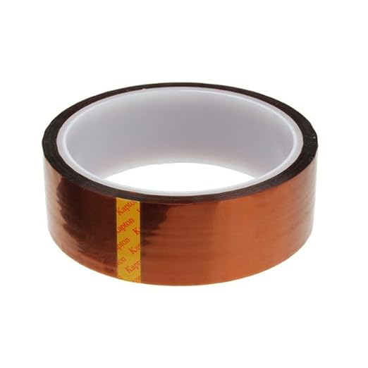 ROSENICE Polyimid Klebeband Hohen Temperaturen Hitzebeständig Kapton Band Selbstklebend 30mm x 33m