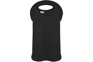 Built 2B-BLK Neoprene Two-Bottle Wine Tote (Black)