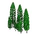 10Pcs 1.9 inch - 6.3 inch Green Train Set Scenery Landscape Model Tree Scale 1/50