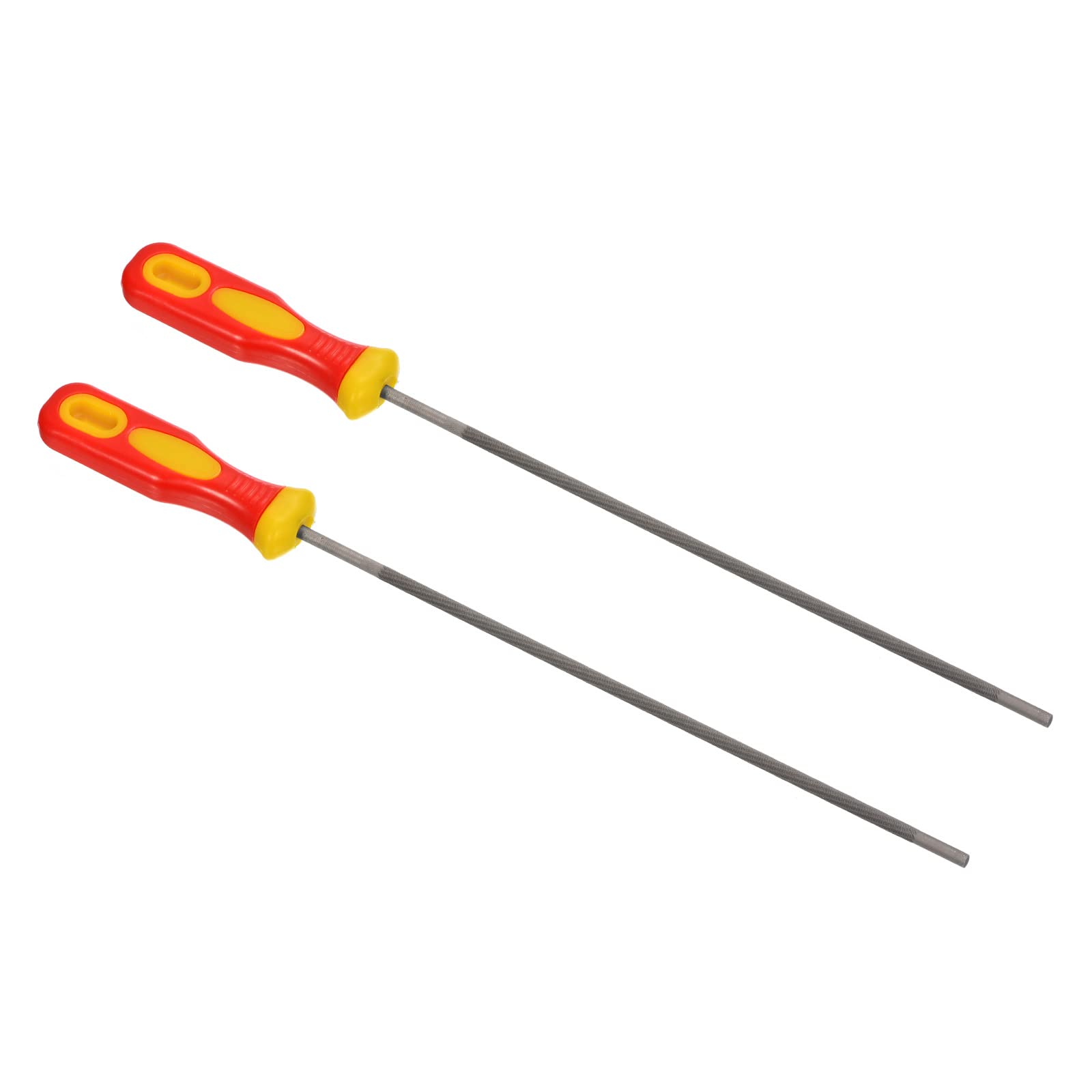 PATIKIL 4mm Chainsaw Files, 2 Pcs Steel Chainsaw Chain Sharpener Chainsaw Accessories with Plastic Handle for Gardening Filing Sharpening