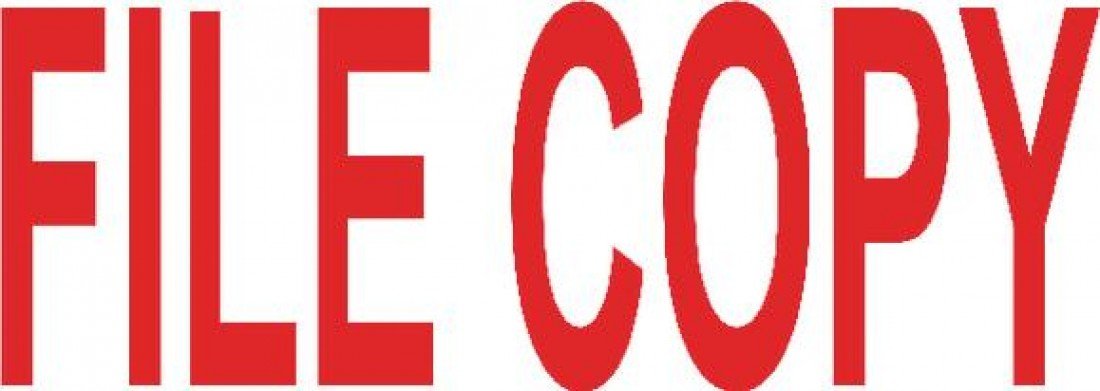 Colop "File Copy" Green Line Word Stamp - Red