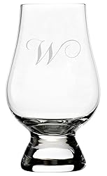 Chopin Script Etched Monogram Crystal Whisky Glass