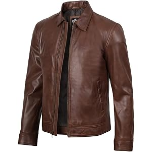 Blingsoul Classic Real Lambskin Leather Jacket Men - Moto Style Leather Jacket For Mens