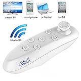 ANMKOT White Portable Wireless Bluetooth Remote Controller Gamepad For 3D VR Glasses Virtual Reality Headset PC Smartphones Compatible with Android,IOS System