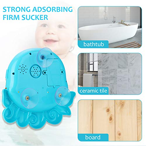 NextX Bath Toys Bubble Machine Octopus Musical Toys for Kids