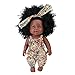 TUSALMO 10 INCH Black Baby Doll Toy with Accessories-African American Baby Dolls in Gift Box-Ideal Holiday,Christmas (12inch-YD-30H)