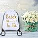 Maitys 12 Pieces Bride Drawstring Bags Bachelorette Party Drawstring Backpacks for Bridal Shower Wedding Party Bridesmaids Supplies Gift Bag (Black)