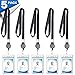 Polyester ID Lanyard (5 Pack) - 20 Inch Flat with Retractable Badge Reel and Vertical Name Badge Holder for Offices, School, Driver Licence