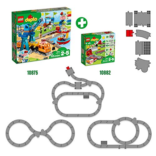 LEGO 10882 DUPLO Eisenbahn Schienen, Zugschienen-Bauset mit rotem Signalstein, Kinderspielzeug für Jungen und Mädchen ab… – Bild 6