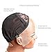 Bella Hair Breathable Lace Front Wig Cap for Making Wigs with Adjustable Straps and Combs Swiss Lace Black Large Size