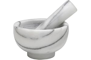 HIC Brands that Cook Natural Marble Mortar and Pestle