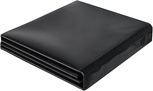 JOJOTOP Pond Liner 4 x 7FT PVC Fish Pond Liners 14.5 Mil Durable Tear Resistant Pond Skins Pre Cut Black Lifeguard Pond Liners for Water Gardens, Fish Ponds, Water Fountains, Waterfalls (4 x 7 Feet)