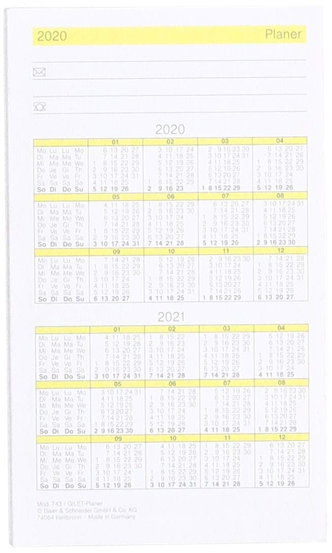 5X rido/idé Plan Calendar GILETReplacement Calculator 1M/2S