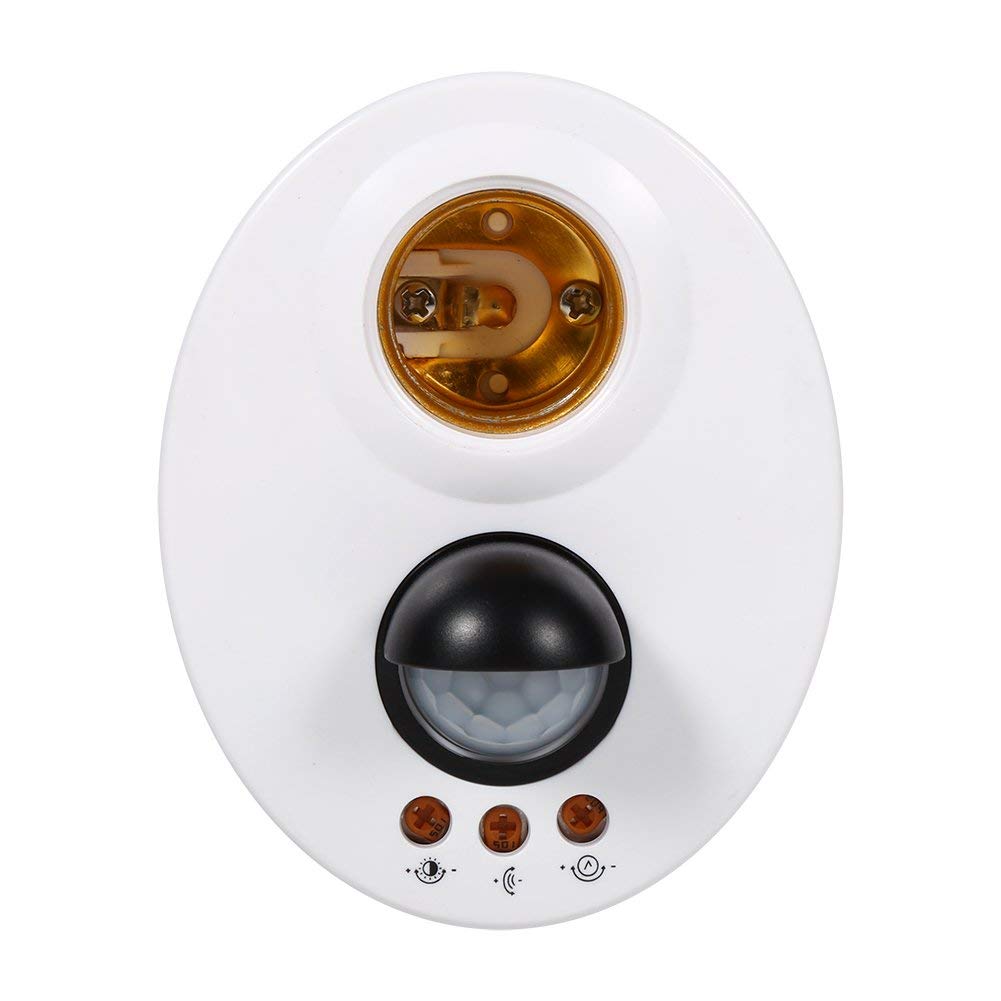 E27 110-250V Automatic IR Infrared Sensor Light Socket Base Lamp Holder Human Body Induction Lamp Holder Switch