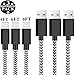 SHARLLEN MFi Certified iPhone Charger Cable, 3 Pack 6FT Long Nylon Braided USB Fast Charging&Syncing Lightning Cable Cell-Phone Cord Compatible iPhone XS/Max/XR/X/8P/8/7/7P/6/5/iPad/iPod Black&White