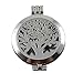 6Pcs Silver Round Tree of Life Aromatherapy Essential Oil Lockets Pendants for Jewelry Necklace Making