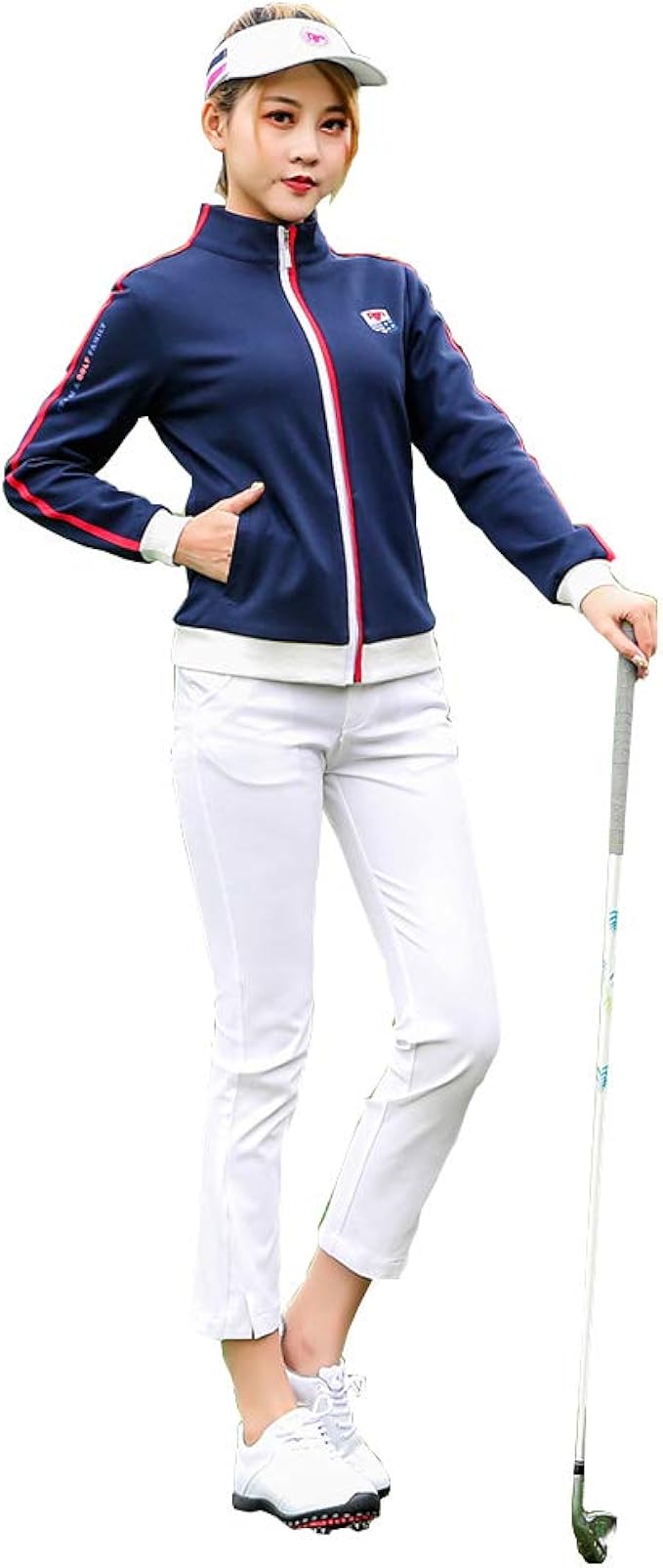 Amazon Qirunクロップドパンツ レディース ゴルフ 通気性 速乾性 七分丈 薄手 トレーニングウエア レギンスパンツ 夏パンツ ストレッチ ロングパンツ 通販