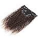 Jerry Curly Clip in Hair Extensions 14 Inch Dark Brown Color Human Hair Double Weft Brazilian Unprocessed Virgin Hair Extensions 7Pcs/lot 16 Clips (70g 14