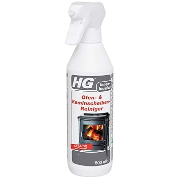 HG Ofen- & Kaminscheibenreiniger 500 ml – ein Ofenscheibenreiniger  zum einfachen Entfernen von Ruß, Fett und Teer