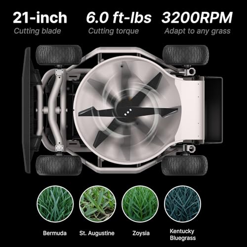 Mowrator S1 4WD 12Ah Remote Control Lawn Mower, All-Season Yard Care, 75% (37°) Slope Climbing, with Leaf Shredding Vacuum, 21" Width, 1.5–4.3" Cutting Height, Up to 0.75 Acres